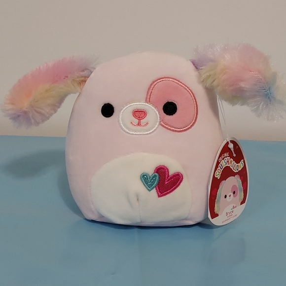 5" Bryce the Dog Valentine's  Exclusive NWT HTF Kellytoy 2022 Squishmallow - Picture 1 of 1